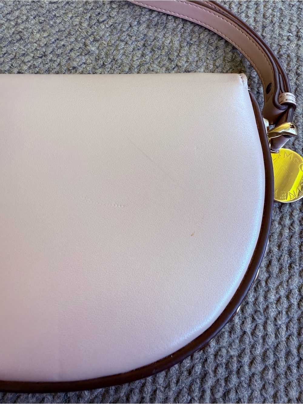 Stella McCartney Frayme Shoulder Bag Small Blush Pink Chain Link Trim $1,326 EUC - Picture 4 of 13